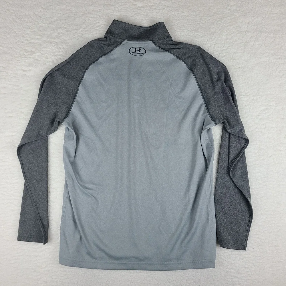 Under Armour Sweater Mens Medium Gray‎ Loose Heatgear Performance Tech Golf